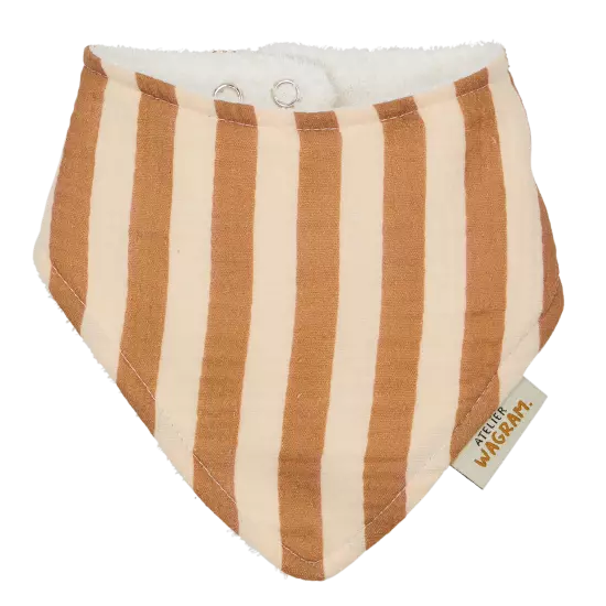 Bavoir bandana grandes rayures