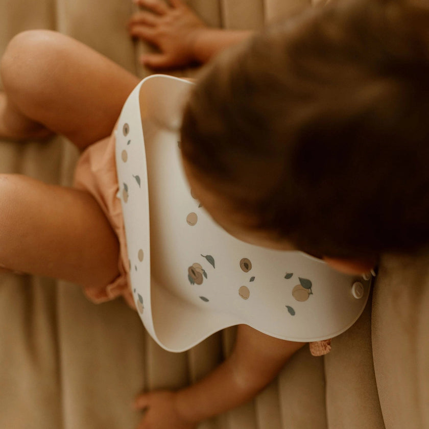 bavoir en silicone abricots 