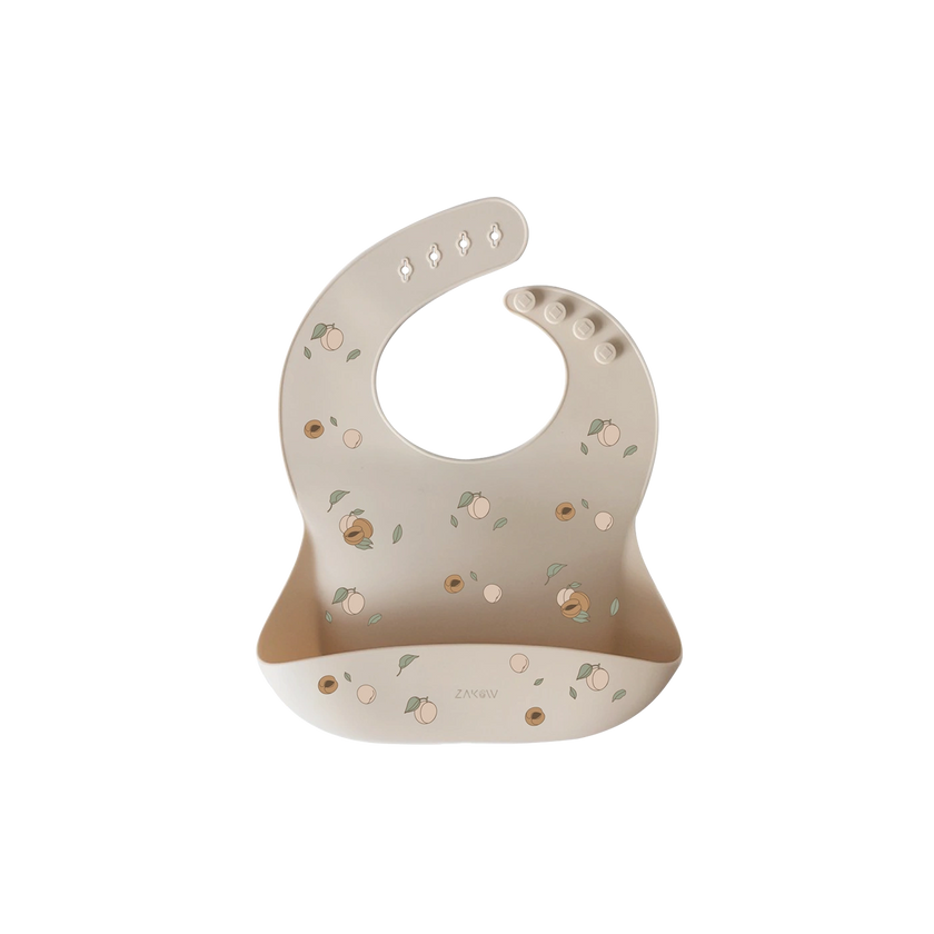 bavoir en silicone abricots 