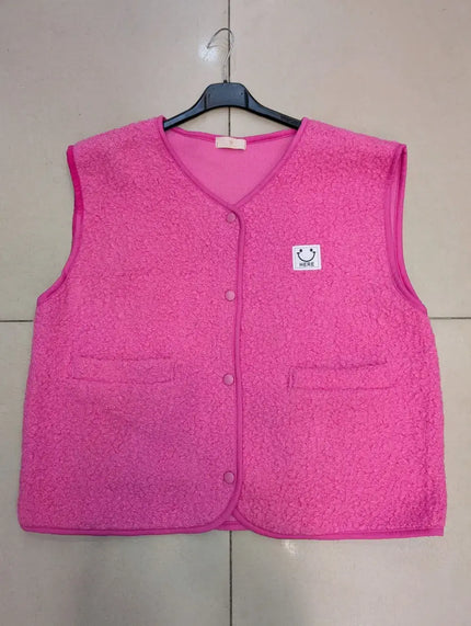 Gilet Sans Manches à Patch Smiley