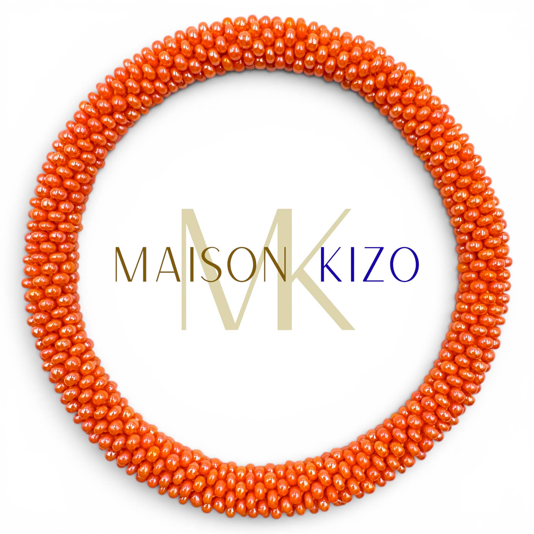 Bracelet népalais B113 Orange Corail