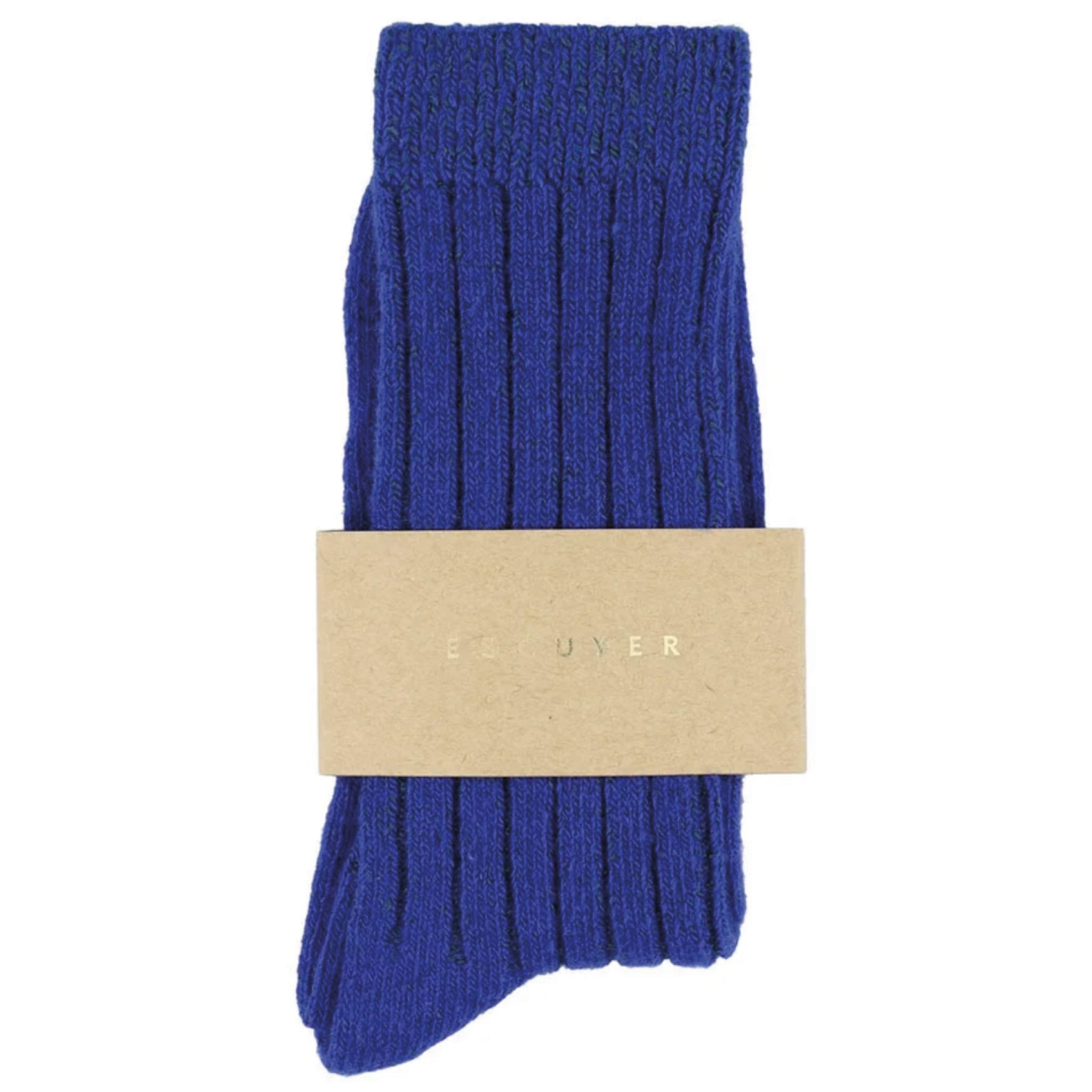 Chaussettes ESCUYER - CASHMERE CREW - bold/blue