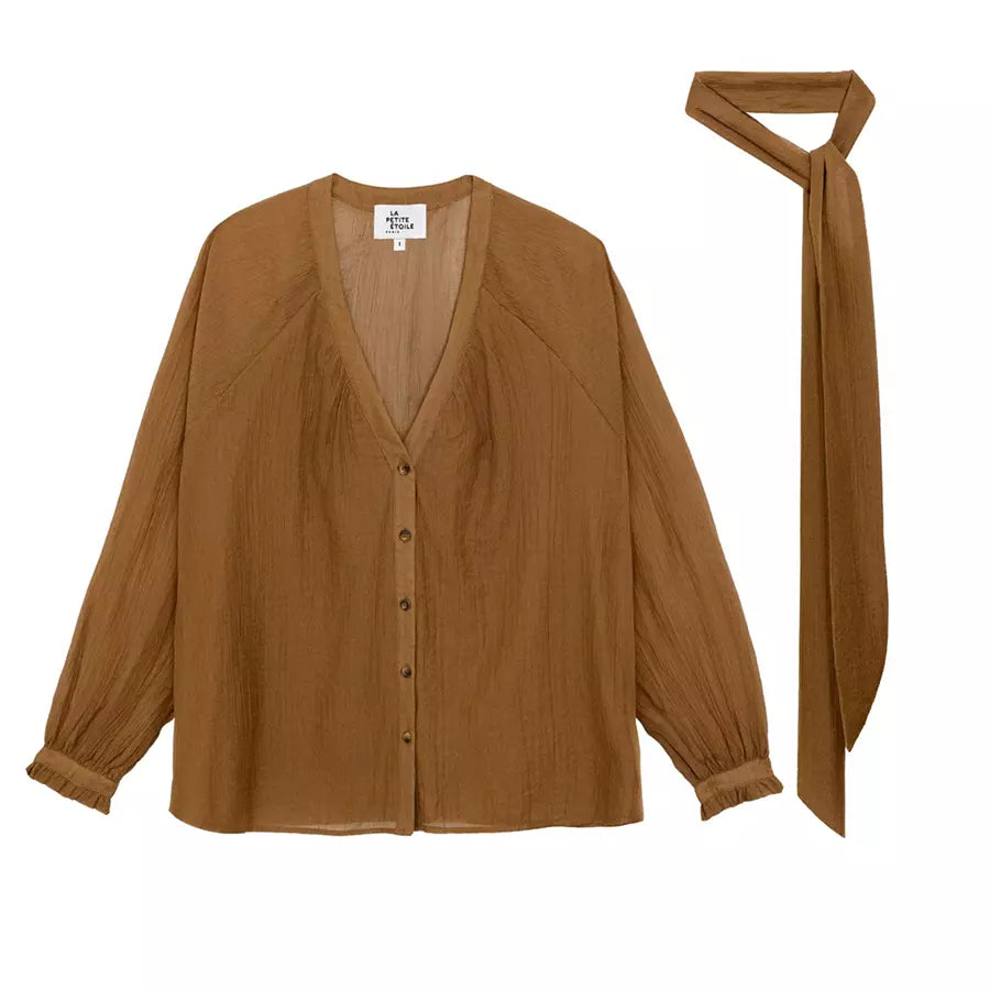Blouse bertino la petite étoile camel