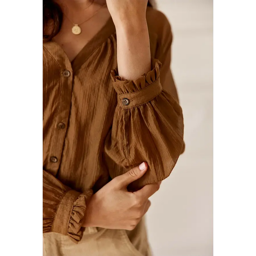 Blouse bertino la petite étoile camel