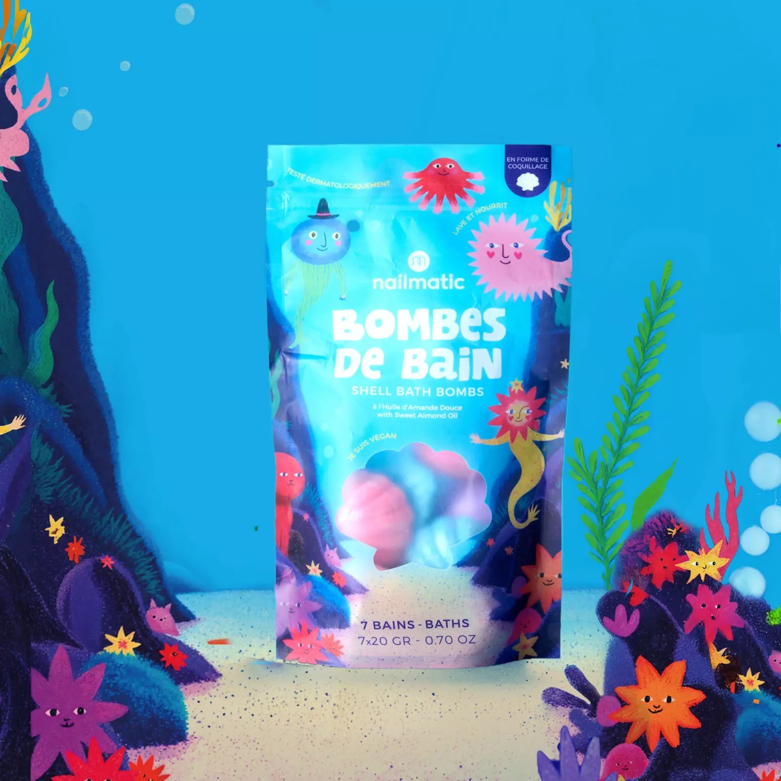 Bombe de bain coquillage Nailmatic 