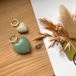 Boucles d'oreilles vertes cœur