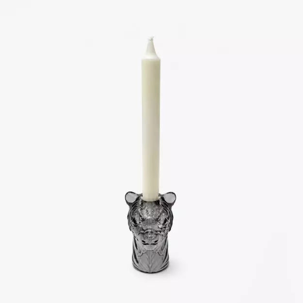 Bougeoir lion Gris 
