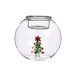 Bougeoir avec figurine Sapin en verre