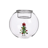 Bougeoir avec figurine Sapin en verre
