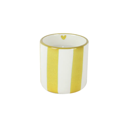 Bougie rayés safran odeur patchouli