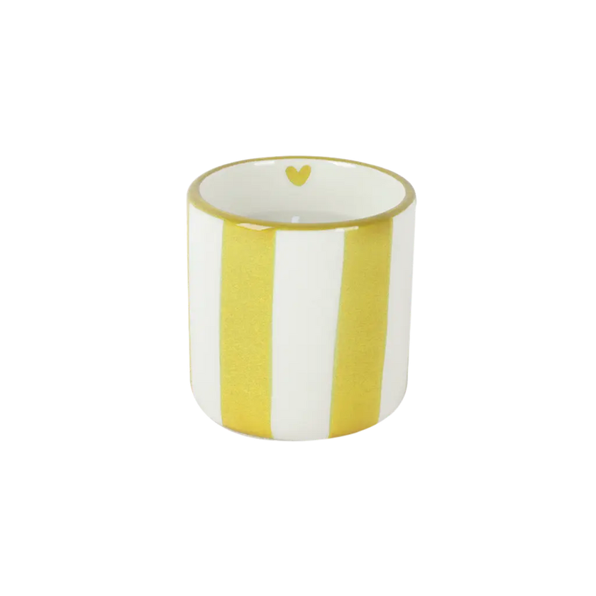 Bougie rayés safran odeur patchouli