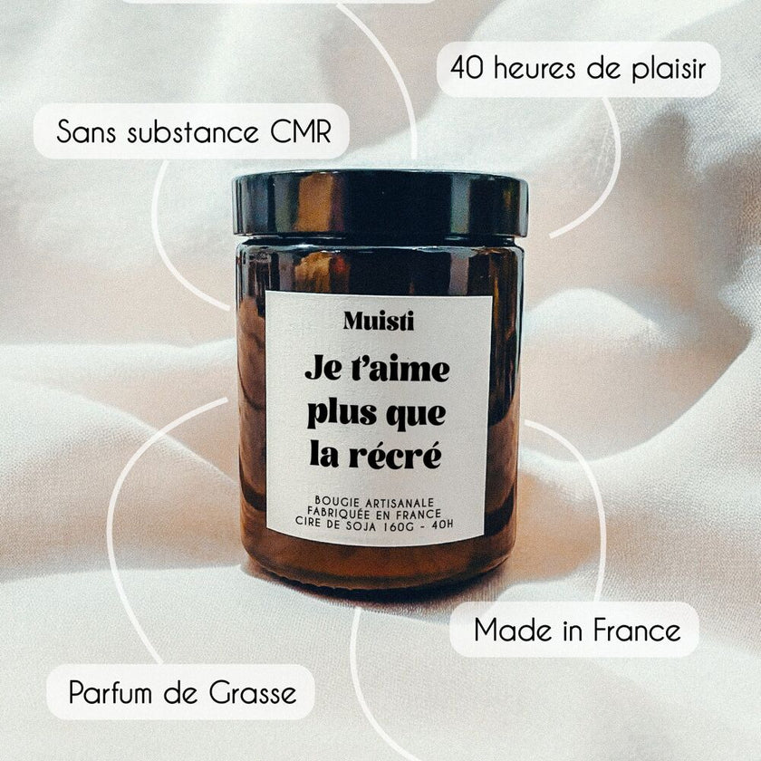 Bougie je t'aime plus que la récré muisti