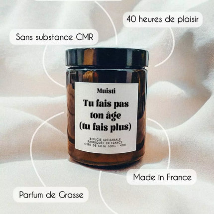 Bougie tu ne fais pas ton age tu fais plus 