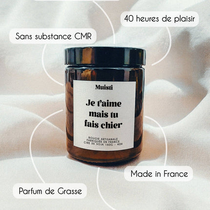 bougie je t'aime mais tu fais chier 
