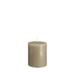 bougie led pillar gris