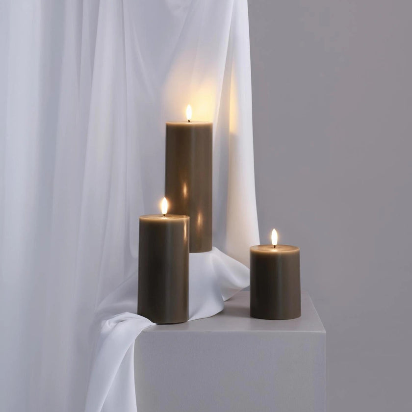 bougie led pillar sable