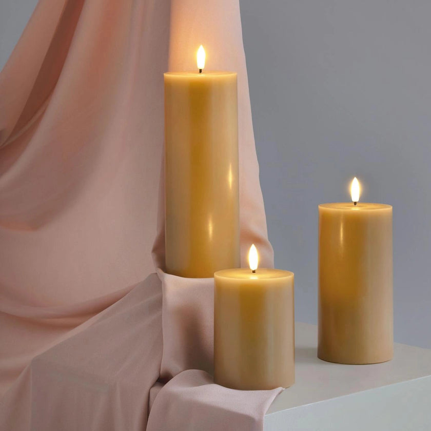 bougie pillar moutarde miel