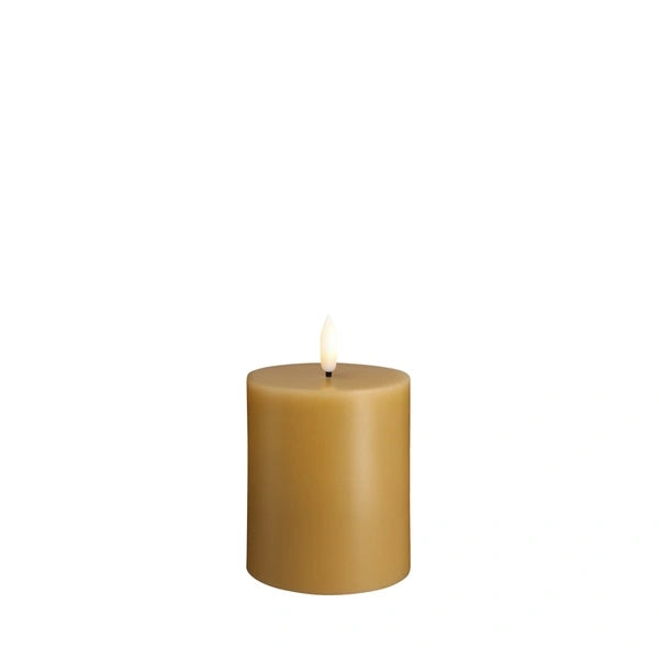 bougie pillar moutarde