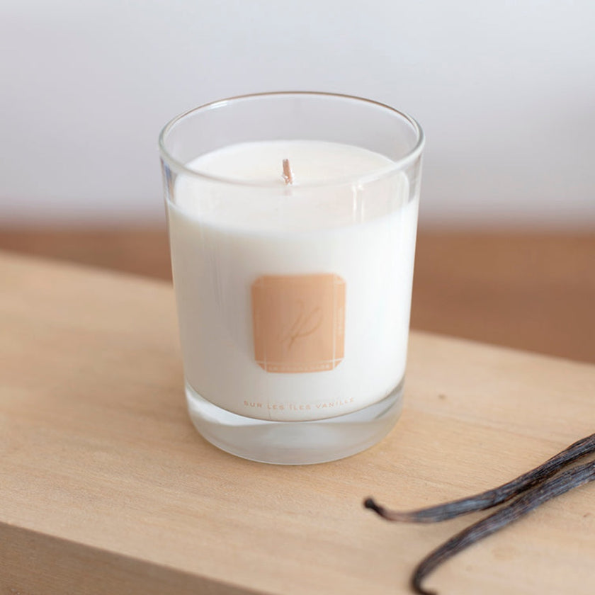 bougie sur les iles vanille