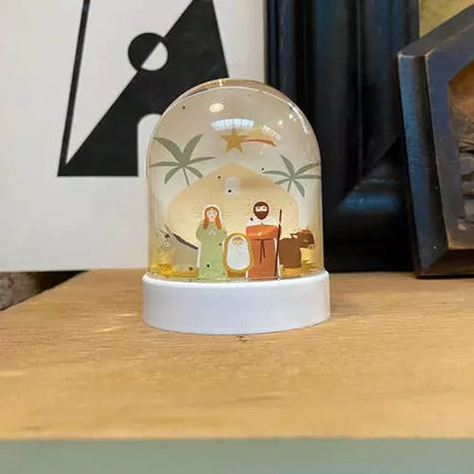 Boule à neige crèche religieuse 