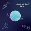 Boule de bain bleue et violette