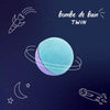 Boule de bain bleue et violette