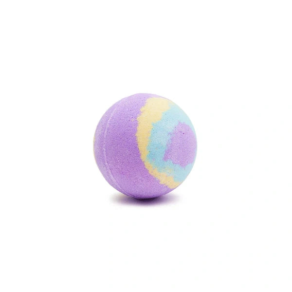 boule de bain galaxy violet jaune bleu