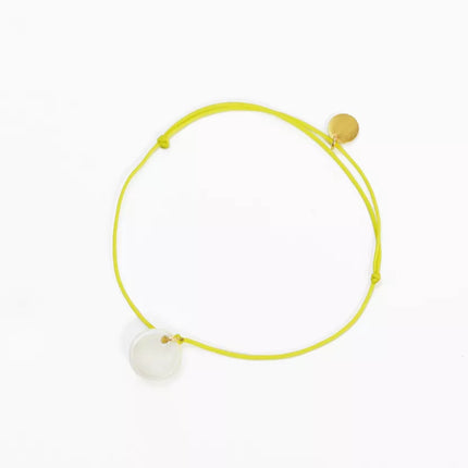 Bracelet croix jaune fluo