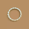 bracelet jonc torsade ecru