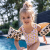 brassard de natation leopard beige