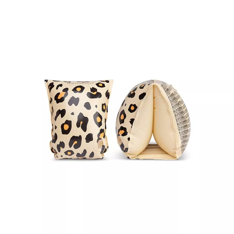 brassard de natation leopard beige