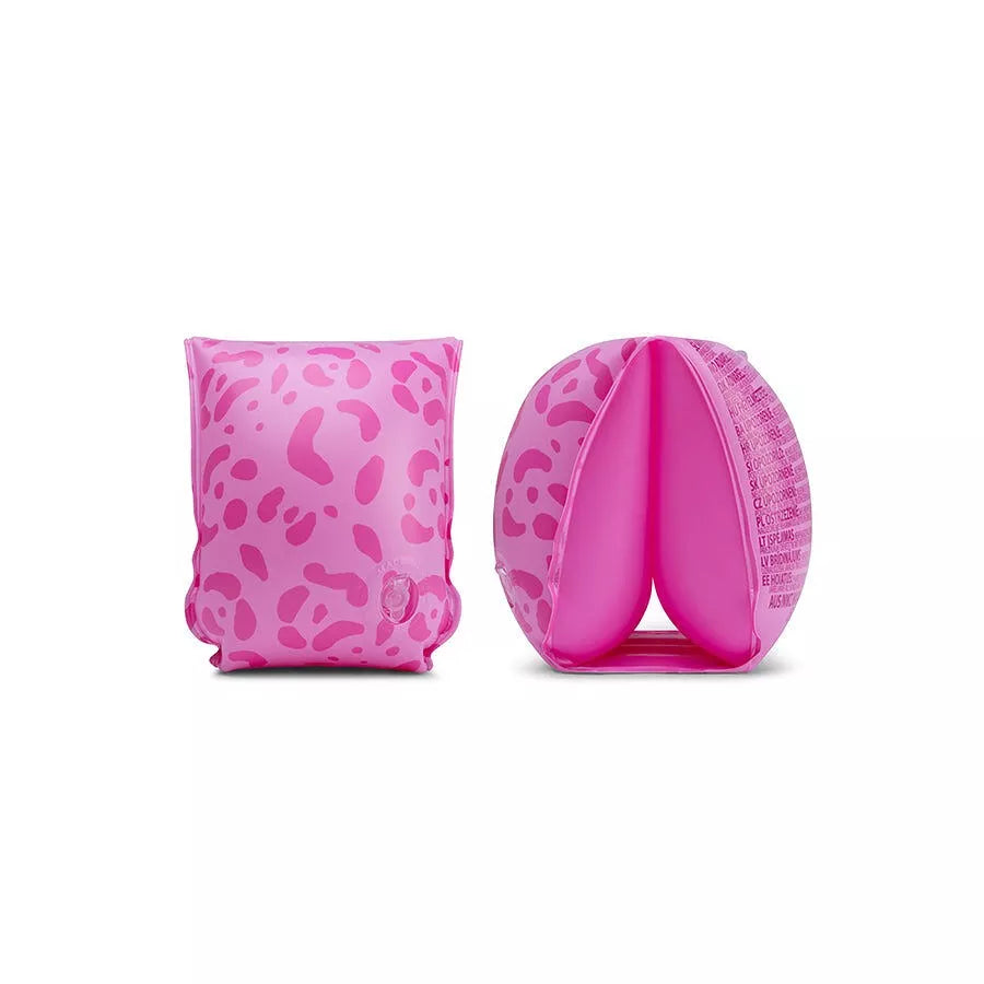 brassard de natation leopard rose