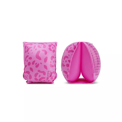 brassard de natation leopard rose