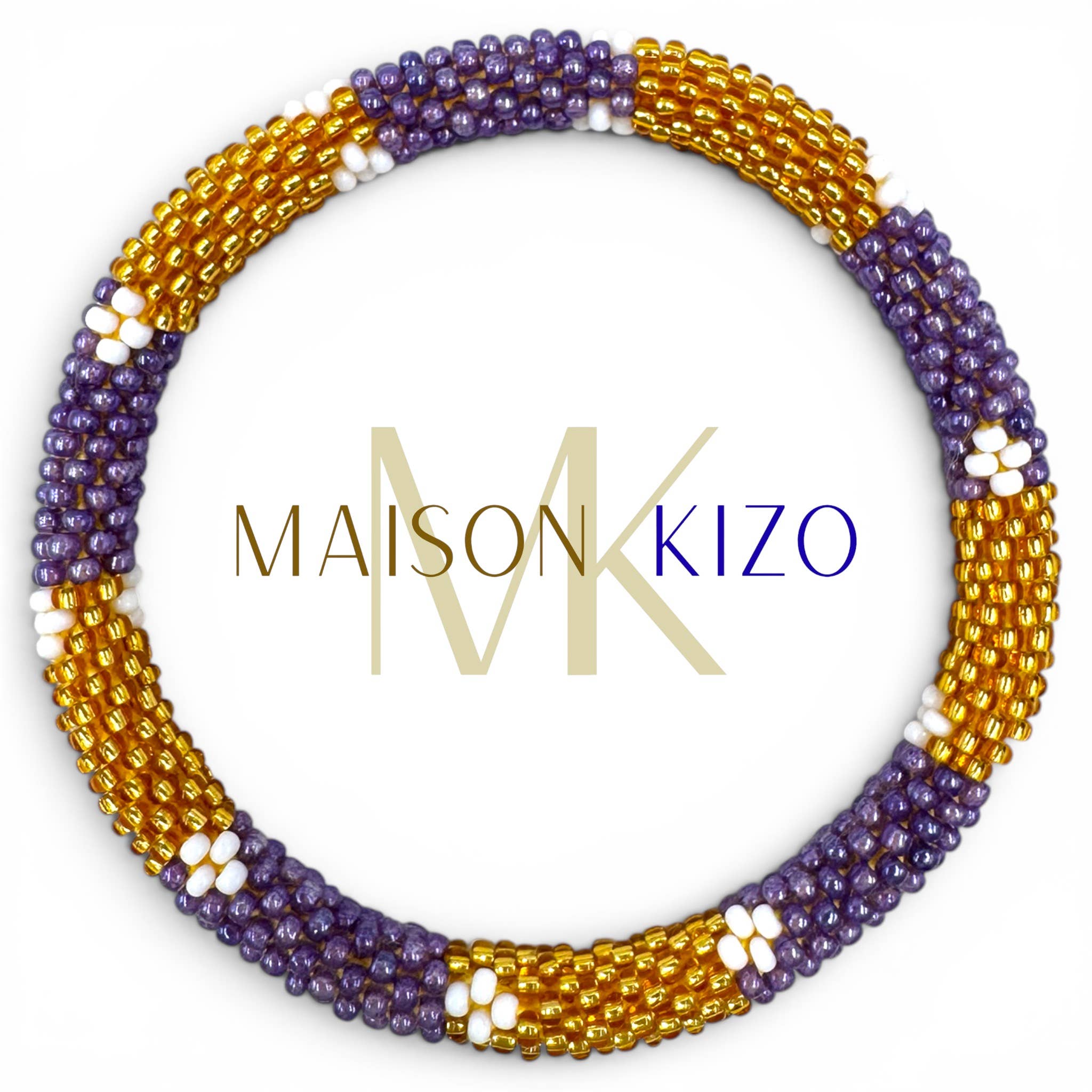 Bracelet népalais  perles de verre E34