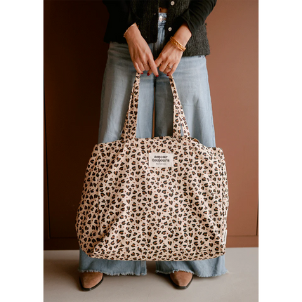 Sac cabas mon petit léon Léopard beige Amour Toujours