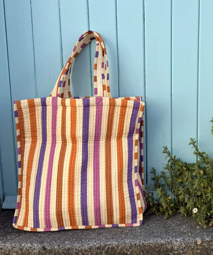Sac cabas rayure multicolore amalfi bellemme