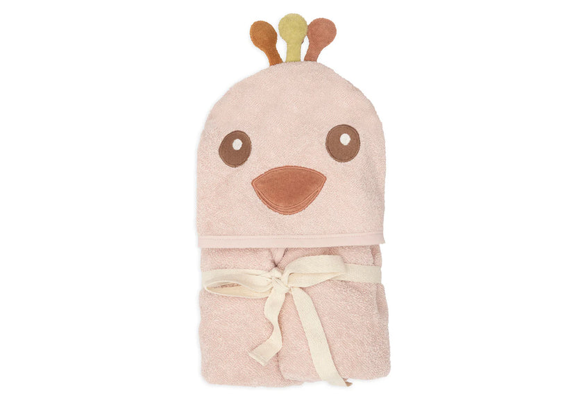 Cape de bain poule rose jollein