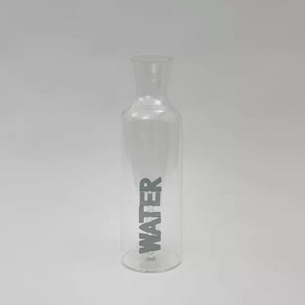 carafe en verre ecriture water