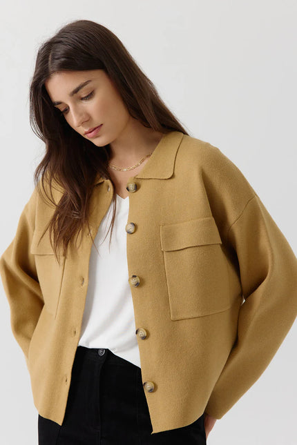 Cardigan camel