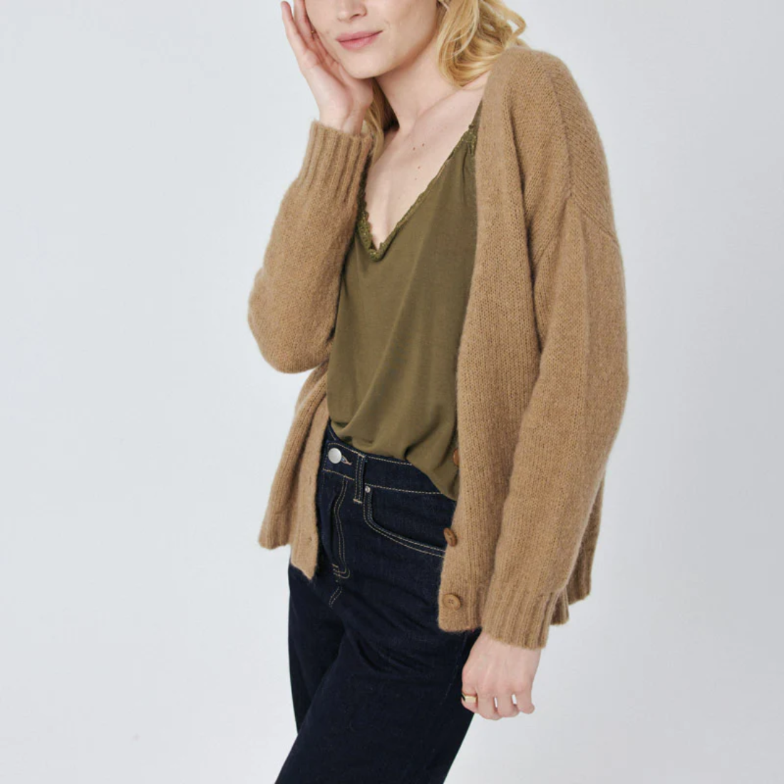 cardigan marron