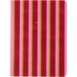 carnet rayures rose rouge et vert