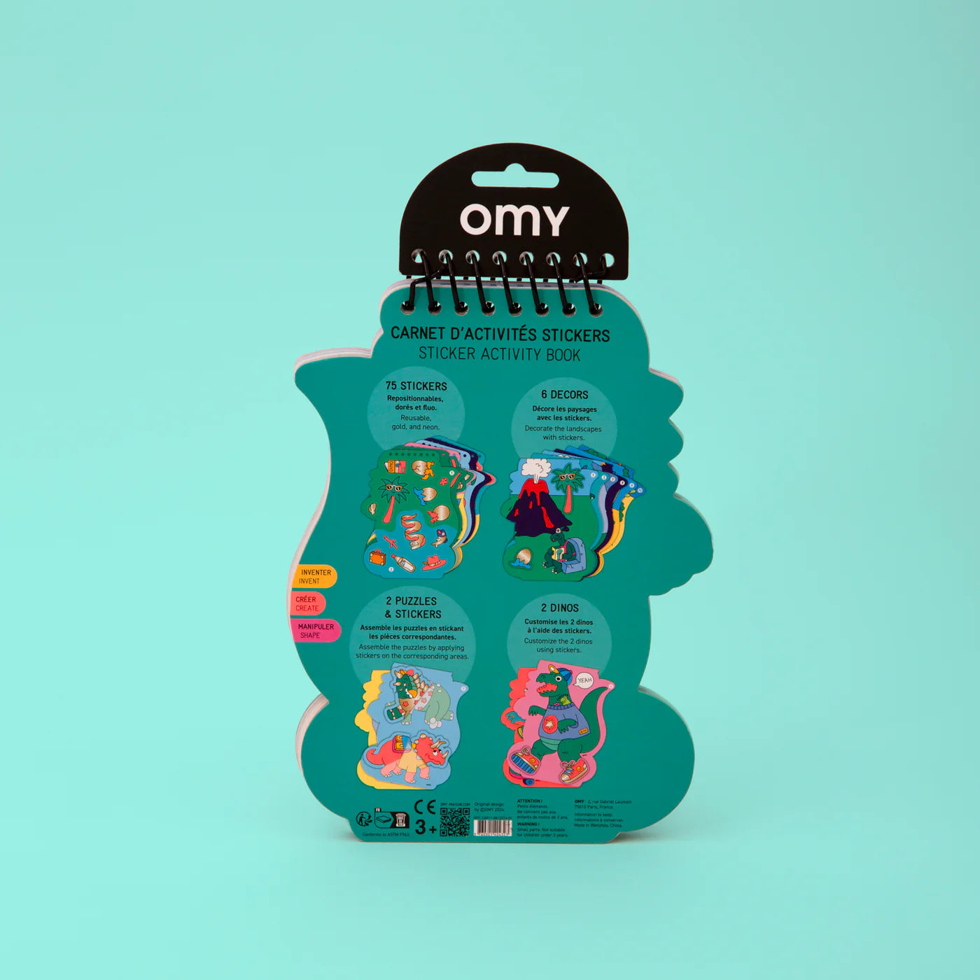 carnet d'actvite stickers dinos