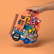 carnet de coloriage et stickers yummy