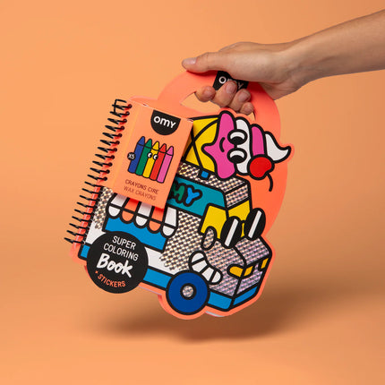 carnet de coloriage et stickers yummy