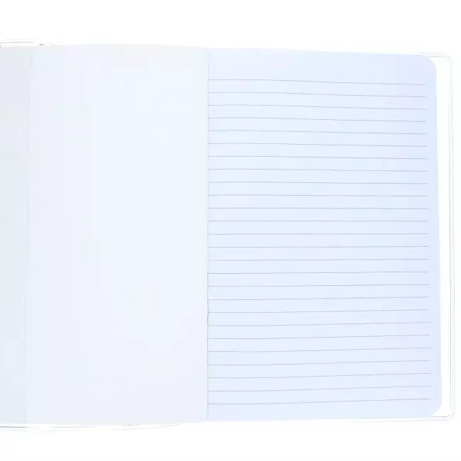 Carnet à fleurs rayures blanche et verte avec paillettes