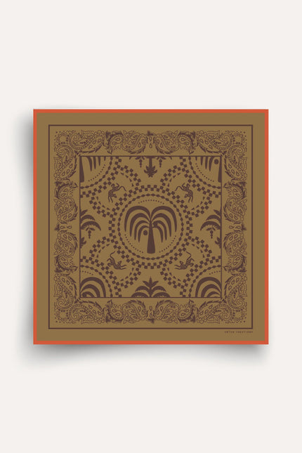 Carré coton foulard ANTAN Dull Gold 