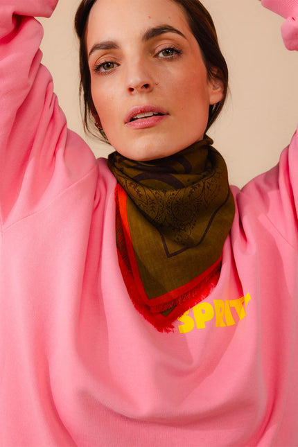 Carré coton foulard ANTAN Dull Gold 