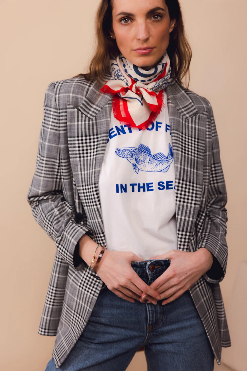 Foulard palmeraie gardenia Antan arré en coton