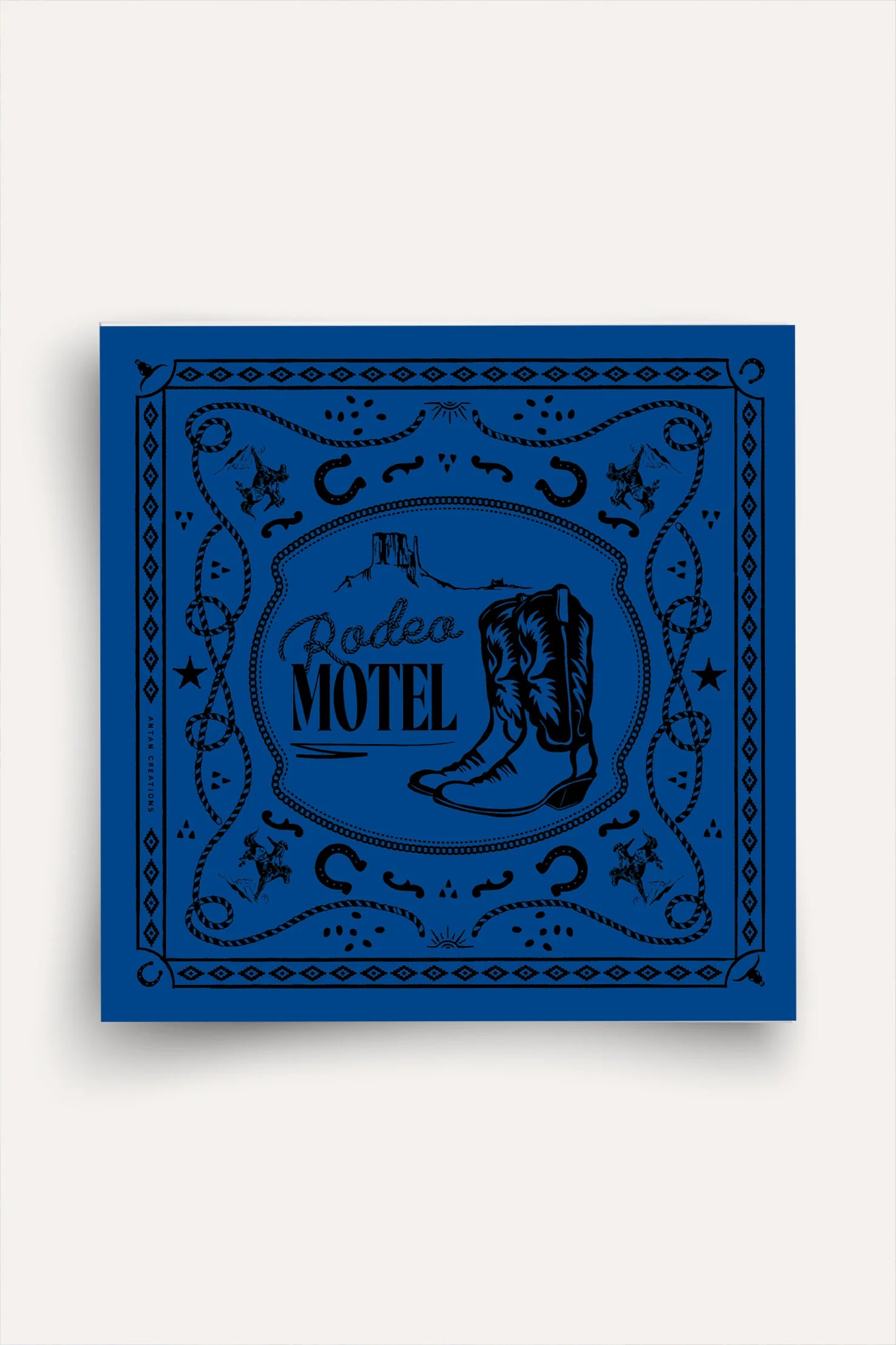 Foulard Antan collection Rodeo Motel bleu 