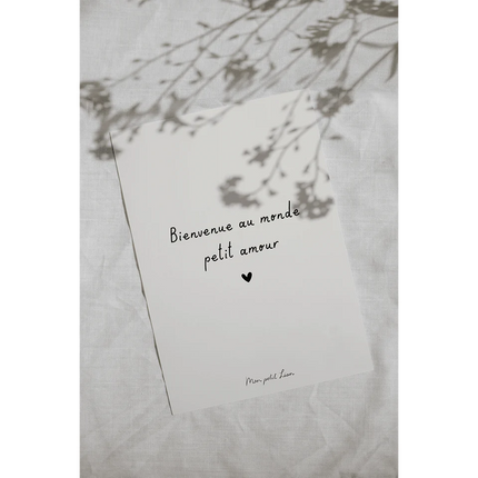 Carte mon petit léon bienvenue au monde petit amour 
